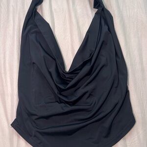 KARIMA HALTER TOP BLACK